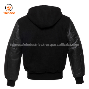 Meilleur design de vestes d'université de baseball pour hommes Mouton Vol d'hiver Veste universitaire Letterman Manches d'épaule Vente en gros Service OEM - Product Image 2