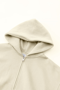 Sweat à capuche d'hiver en coton 100% de poids lourd 250 g/m², couleur unie pour hommes - Sweat à capuche personnalisé en gros, imprimé, 2 pièces brodées - Product Image 4