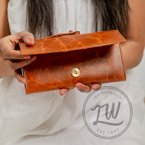 Pochette LW en cuir véritable vintage fabriqué à la main pour femmes et dames Produit haut de gamme tendance - Product Image 4