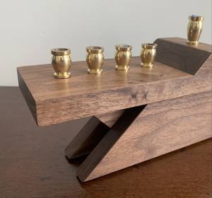 Bougeoir menorah en bois de qualité Standard pour la décoration de Noël pièce maîtresse de mariage bougeoir titulaire décor de table à la maison - Product Image 2