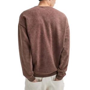 Sweatshirts à col rond brodés d'Arve Sports Pull en coton à col rond uni Sweatshirts surdimensionnés pour hommes - Product Image 2