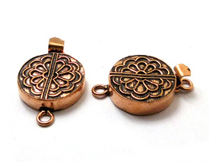 29X19X5mm Broche de caja de varios hilos 18K chapado en oro geométrico Prem Bhaya Broche de joyería B786 - Product Image 2