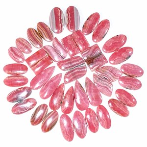 Excelente alta calidad Rosa Rodocrosita piedras preciosas sueltas cabujón par piedras preciosas sueltas cabujón Rodocrosita hacer joyería - Product Image 1