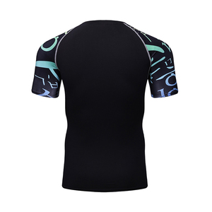 Men's Short Sleeve Rash Guard Compression <b>T</b>-<b>Shirts</b> Sublimation Gym & MMA Plus Size Summer 'Rush Guard' Name - Product Image 2