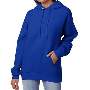 Sudadera con Capucha Azul para Hombre, de Alta Calidad, 100% Algodón, Estilo Casual, Holgada, Tejida, Transpirable, Venta al Por Mayor, MOQ Bajo - Product Image 4