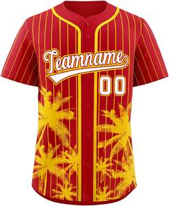 Maillot de baseball personnalisé sublimé bouton vers le haut uniforme de softball attirail sergé nom numéro broderie jeunesse adulte équipe vêtements de sport - Product Image 1