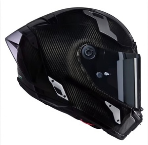 Casco de Motocicleta Integral de Fibra de Carbono – Casco de Carreras Aerodinámico Estilo Depredador con Doble Visor y Carcasa de Carbono, Equipo de Seguridad - Product Image 5