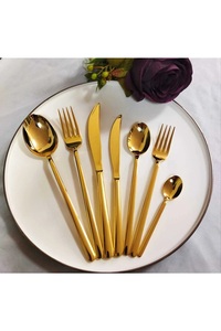 Juego de cubiertos de acero inoxidable Vajilla de Joya de corona chapada en oro con sofisticación inigualable y pulido brillante - Product Image 6