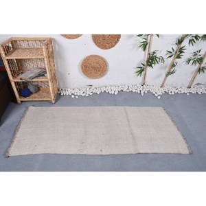 Alfombra de lana Beige clásica moderna 2,5 'X 5,9 'Patchwork tejido de látex para pasillo rectángulo sala de estar dormitorio hogar tamaño 2,5' X 5,9' - Product Image 1
