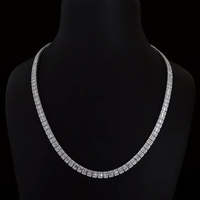 TISHYA DIAMOND Élégant et raffiné, Moissanite taille brillant 18 mm, Argent plaqué or rose 14K, Monture griffe, pour Fiançailles, Anniversaire, Hip