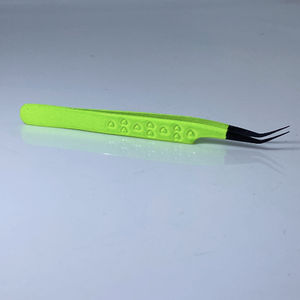Neon Green Tweezers Stainless Steel Tweezer Slanted Extension <b>Applicator</b> Lash <b>Applicator</b> Custom Whole Sale Tweezers - Product Image 4