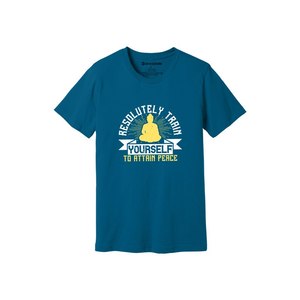 100% camiseta informal de algodón para mujer 3D Buddha Themes Logo Print 12 opciones de color 160-180 Heavy GSM transpirable diseño personalizable - Product Image 4