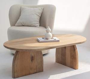 Mesa de centro de madera de mango de lujo para decoración del hogar - Product Image 4