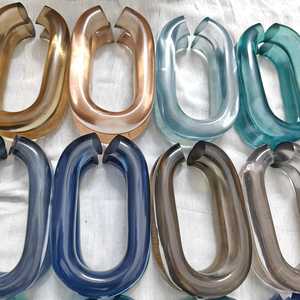 ของตกแต่งบ้าน โซ่เรซิ่นแบบกำหนดเอง ขนาดใหญ่มาก สีใส หลายสี โซ่เรซิ่นขนาดใหญ่ทุกสี - Product Image 6