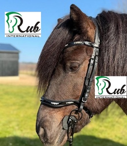 Brida Anatómica para Caballo RUB INTERNATIONAL Premium, Cuero Ecuestre, Comodidad, Rendimiento Profesional, Brillante, Logotipo Personalizable - Product Image 1