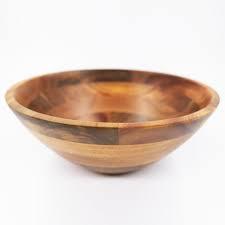 Saladiers décoratifs en bois avec serveur, bols de service en bois, articles de vaisselle en bois, saladier, bols en bois uniques - Product Image 4