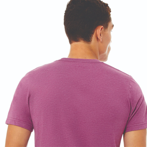 Camiseta personalizada Heather Magenta Unisex 52% Airlume algodón 48% Poly 4,2 oz manga corta de secado rápido de punto Ajuste de gran tamaño - Product Image 6