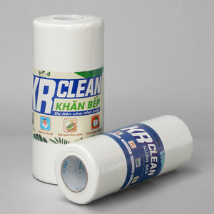 Krclean-Paños de limpieza desechables, toallitas de cocina superabsorbentes para platos, mesas, círculo blanco sostenible, 100 hojas - Product Image 6