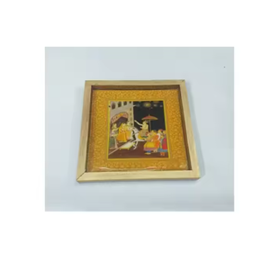 Plateau moderne fait à la main avec logo personnalisé en bois émaillé imprimé éléphant Plateaux de service élégants et vintage pour hôtels et restaurants - Product Image 6