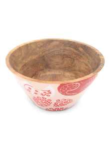 Vajilla de madera con mango redondo natural, frutero doméstico con esmalte impreso, para restaurantes - Product Image 2