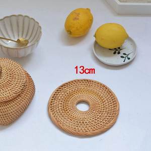Posavasos redondo de mimbre natural hecho a mano, tamaño personalizado para vajilla, restaurante y utensilios de cocina para fiestas hechas en Vietnam - Product Image 2