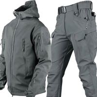 Combinaison tactique de chasse camouflage d'extérieur Jinteng 4, uniforme d'automne et d'hiver, imperméable, chaud, à capuche, uniforme tactique pour hommes