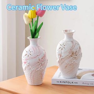 High Quality Custom Modern Glazed <b>Ceramic</b> Flower <b>Vase</b> for Home Decor <b>Ceramic</b> Flower <b>Vase</b> For Luxurious Home And Restaurant Decor - Product Image 4