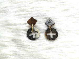 Boucle d'oreille en corne pour filles et femmes Bijoux Buffalo naturel d'Inde par glowin fashion - Product Image 4