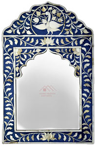 2026 Hand made Bone Inlay Wall Decor <b>Mirrors</b> <b>Round</b> Space - Product Image 3