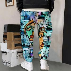 2025 nouvelle mode impression correspondant couleur pantalons de survêtement hiver épais chaud pantalon hommes ample décontracté poche cordon pantalons de survêtement - Product Image 4