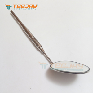 Oval Shape Handheld <b>Makeup</b> <b>Mirror</b> 3X <b>Magnifying</b> Silver Finish Textured Handle Single Side German Steel Frame Eyelash Extension - Product Image 6