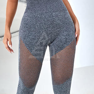 Leggings Deportivos de Diseño Nuevo Personalizados, Cintura Alta Elástica, Transpirables, Control de Abdomen, Pantalones Largos Sólidos para Mujer - Product Image 6