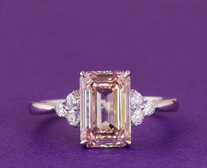 แหวนหมั้นเพชรแบบตัดจากมรกตสำหรับผู้หญิงแหวนหมั้นเพชรแบบคลาสสิก18K ทองคำขาว9K 10K 14K ทอง18K เครื่องประดับงานแต่งงาน - Product Image 5