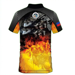 เสื้อโปโลผ้าโพลีเอสเตอร์ของผู้ชายเสื้อกีฬาพิมพ์ลายได้100% - Product Image 2