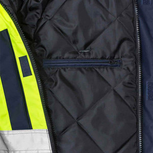 Veste de sécurité imperméable haute visibilité pour hommes réfléchissante avec logo personnalisé - Product Image 3