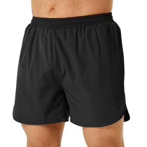 Shorts de sport mi-longs tissés écologiques pour hommes, respirants et décontractés, avec logo personnalisé, motif uni, taille élastique, vente en gros - Product Image 1