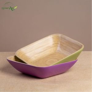 Plateau en bambou artisanal - Écologique et durable, imperméable, design personnalisable, sans danger pour les aliments, léger et portable pour un usage quotidien - Product Image 1