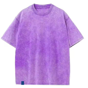 เสื้อยืดผู้ชายผ้าฝ้ายโอเวอร์ไซส์100% ผ้าซักแบบสั่งทำเสื้อโอเวอร์ไซส์สไตล์วินเทจเฮฟวี่เวท - Product Image 6