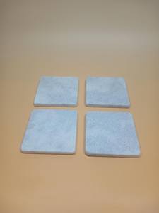 Ensemble de 4 sous-verres en marbre travertin naturel, sous-verres en pierre, décoration de table minimaliste moderne - Product Image 5