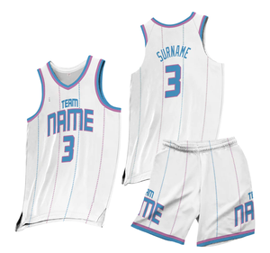 Camisetas de baloncesto personalizadas OEM de alta calidad, conjuntos de uniformes transpirables de talla grande, técnicas lavadas - Product Image 2