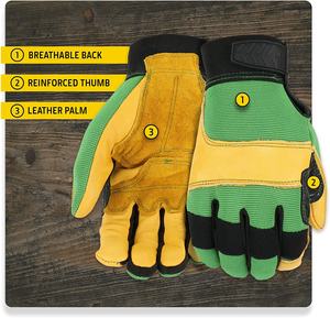 Gants de sécurité sur mesure Gants de protection des mains de construction à usage intensif Gants de travail en cuir - Product Image 2