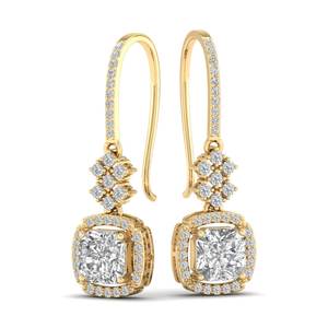 Pendientes Huggie de Oro Sólido de 14K con Moissanita Certificada GRA de REYES, Elegantes para Mujer, Regalo de Boda, Joyería Fina para Novia - Product Image 6