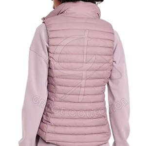 Chaleco de invierno con cuello levantado para mujer a la moda, chaleco sin mangas de Reina ligero y cálido de Color personalizado a la venta - Product Image 2