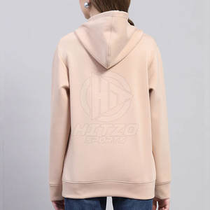 Sweats à capuche pour femmes en coton et polyester légers fabriqués en usine - Product Image 5