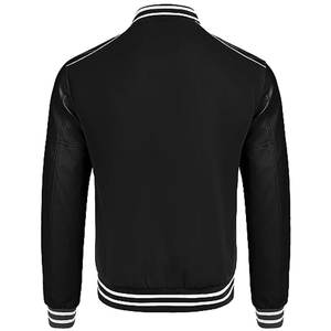 Meilleure vente veste universitaire professionnelle Unique respirant de haute qualité laine tissu Patchwork motif personnalisé noir Design - Product Image 5