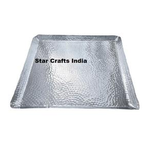 Factory Outlet Tres piezas Eid Golden Fruit Juegos de bandejas decorativas Bandeja rectangular de acero inoxidable europeo para servir - Product Image 3