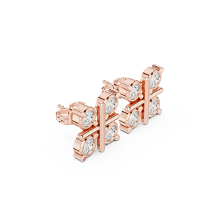 18K Halo Design Moissanite <b>Earrings</b> with CZ in <b>Silver</b> - Product Image 6