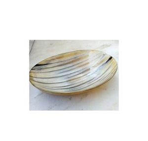 Tazón de cuerno de buey de búfalo de forma ovalada, tazón de cuerno de alta calidad para servir ensalada, tazón de cuerno de búfalo tallado hecho a mano para fruta, comida, Pasta - Product Image 1