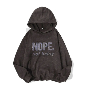 Sweat à capuche de grande taille pull décontracté à la mode imprimé de lettres Style Hip Hop Mode urbaine respirant Les hommes portent des sweats à capuche en strass - Product Image 1