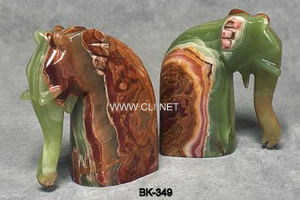 Serre-livres en forme de cylindre de marbre - Product Image 6